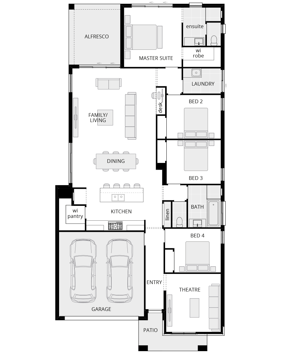 single storey home design riviera encore standard floorplan rhs
