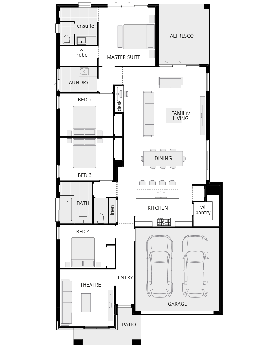 single storey home design riviera encore standard floorplan rhs