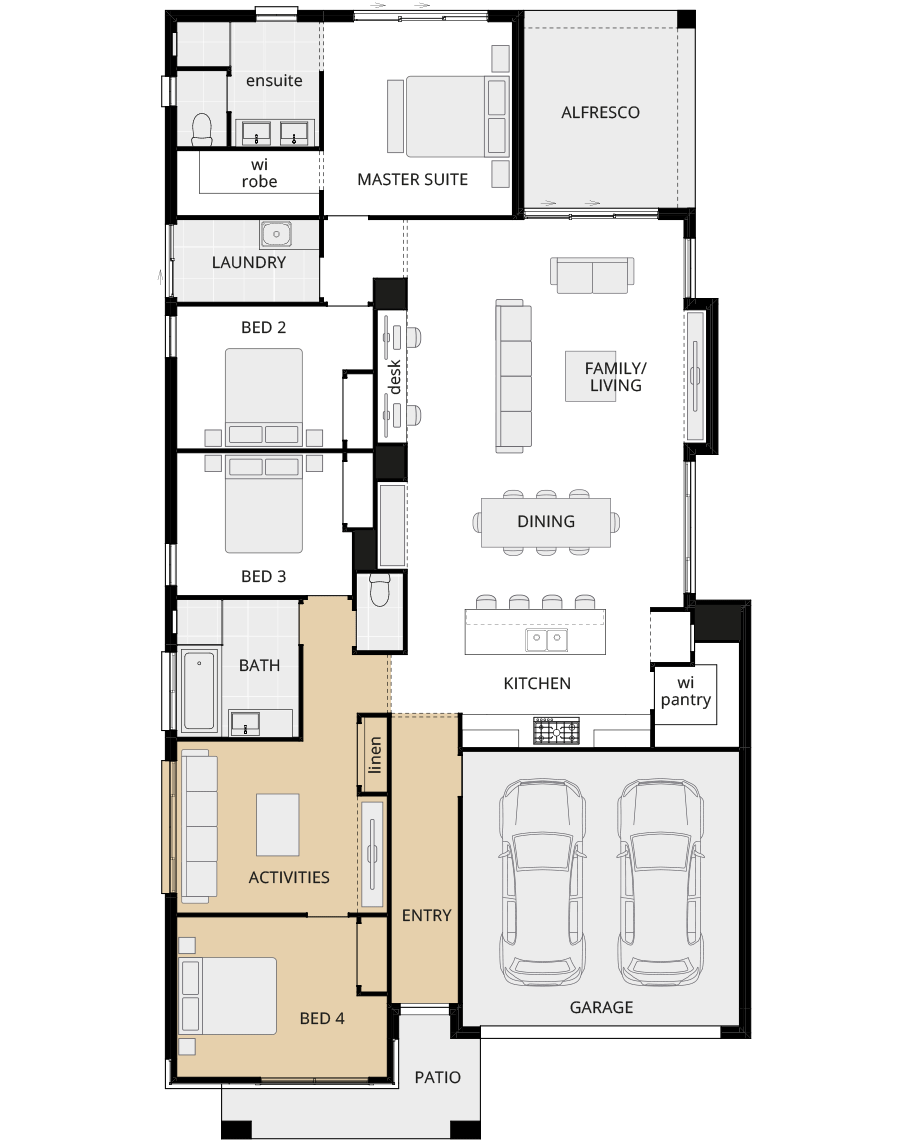 single storey home design riviera grande floorplan activities option rhs