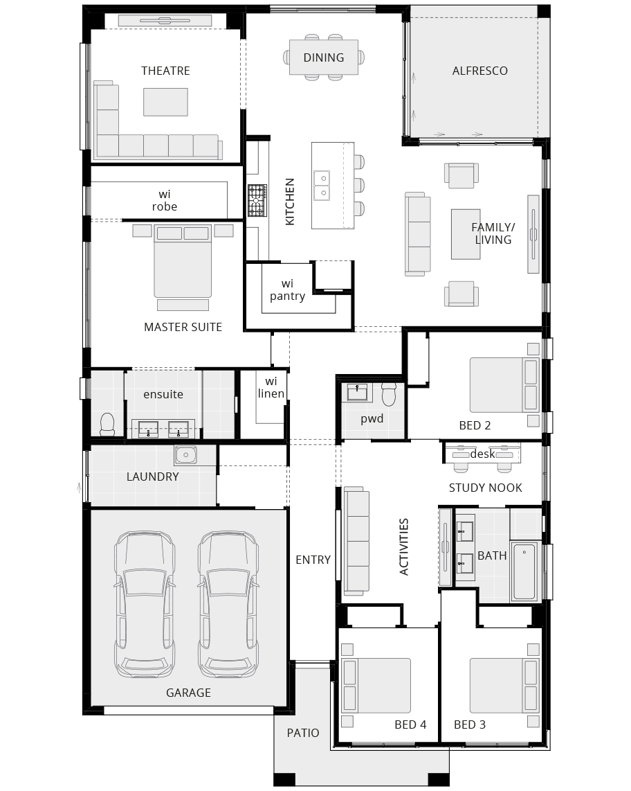 single storey home design san marino standard classic floorplan rhs