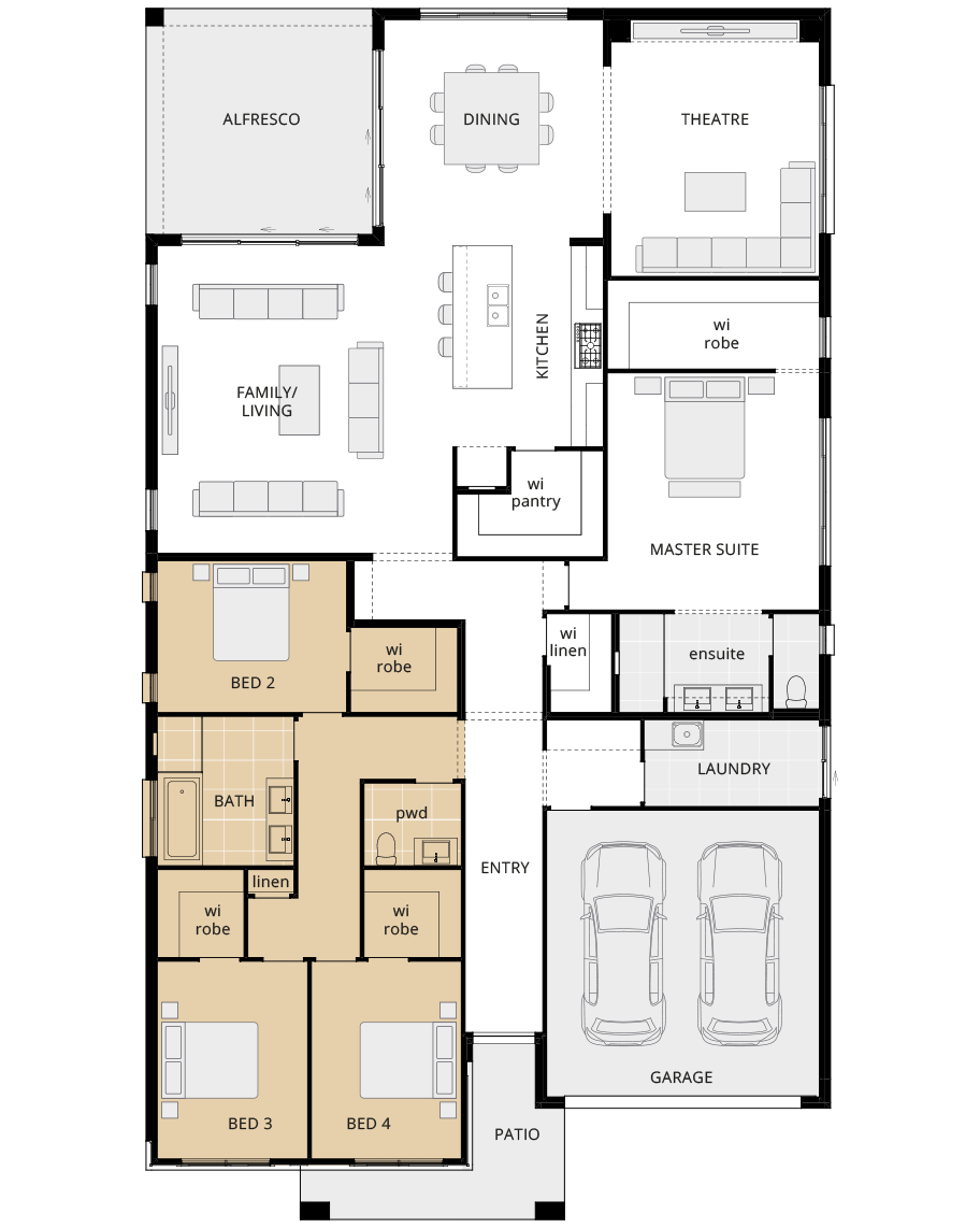 single storey home design san marino executive no activities rhs