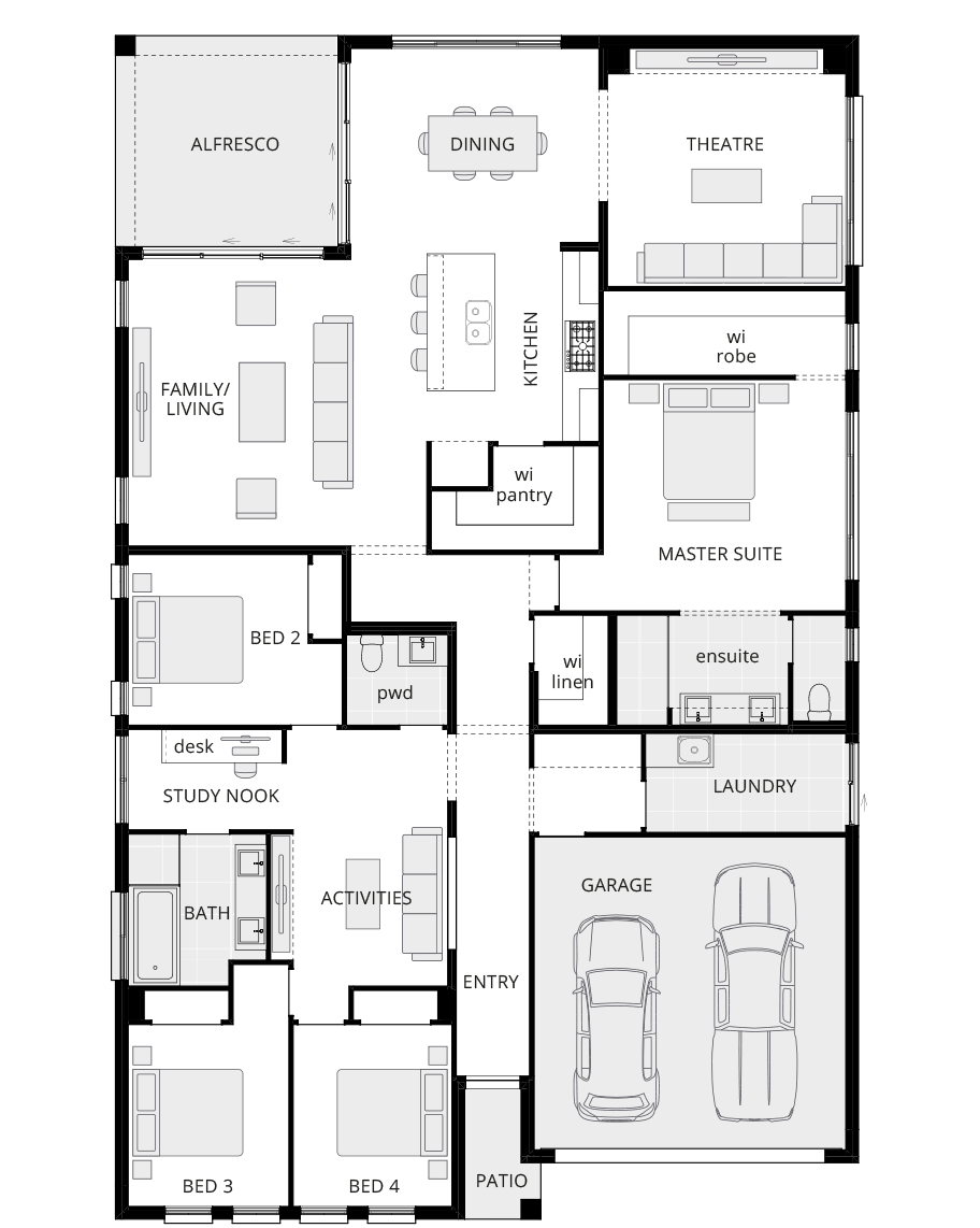 San Marino - Single Storey Floor Plan