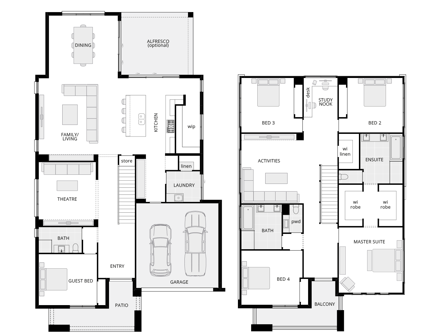 Home design saxonvale standard floorplan lhs
