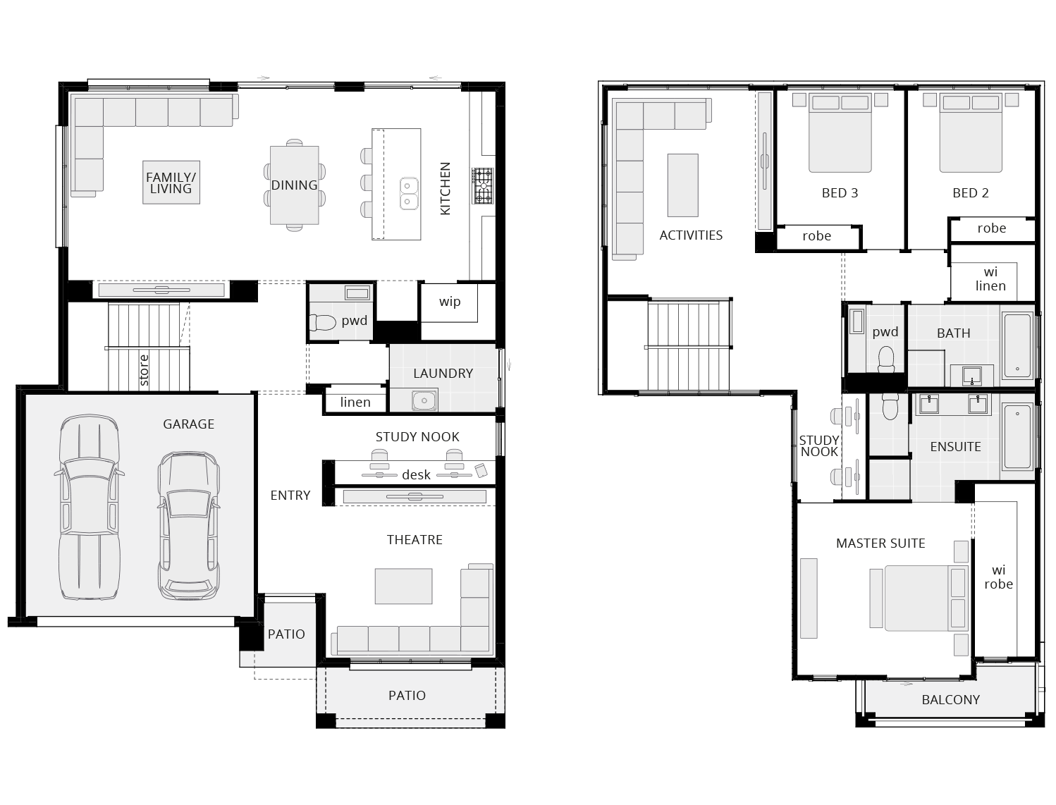 scarborough-double-storey-home-design-floor-plan-standard-armstrong-facade-lhs