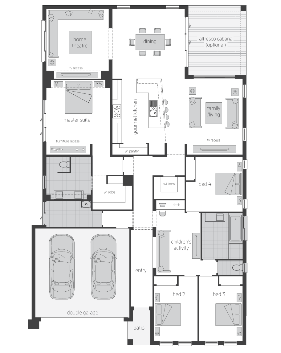 Floor Plan - Ambassador Floor Plan - Ambassador Home Design - Canberra - McDonald Jones