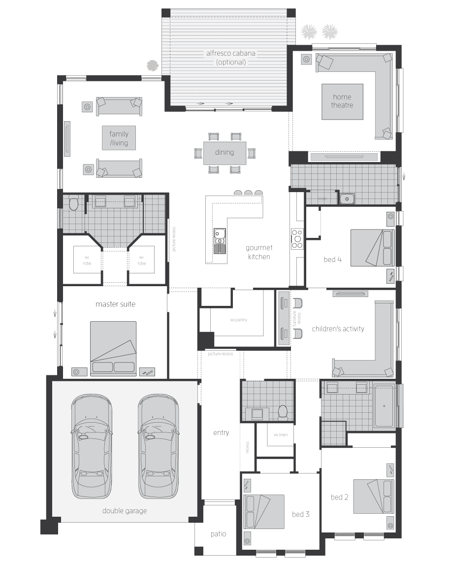 Floor Plan - Sovereign Floor Plan - Sovereign Home Design - Canberra - McDonald Jones