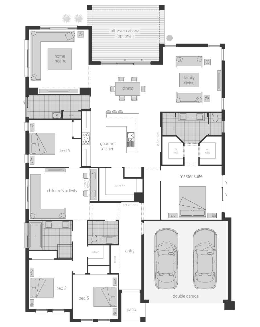 Floor Plan - Sovereign Floor Plan - Sovereign Home Design - Canberra - McDonald Jones