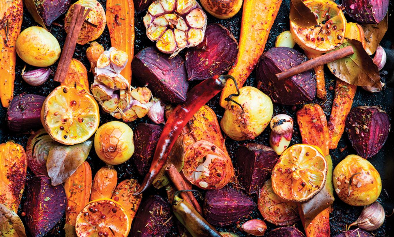 Cauliflower and root vegetables