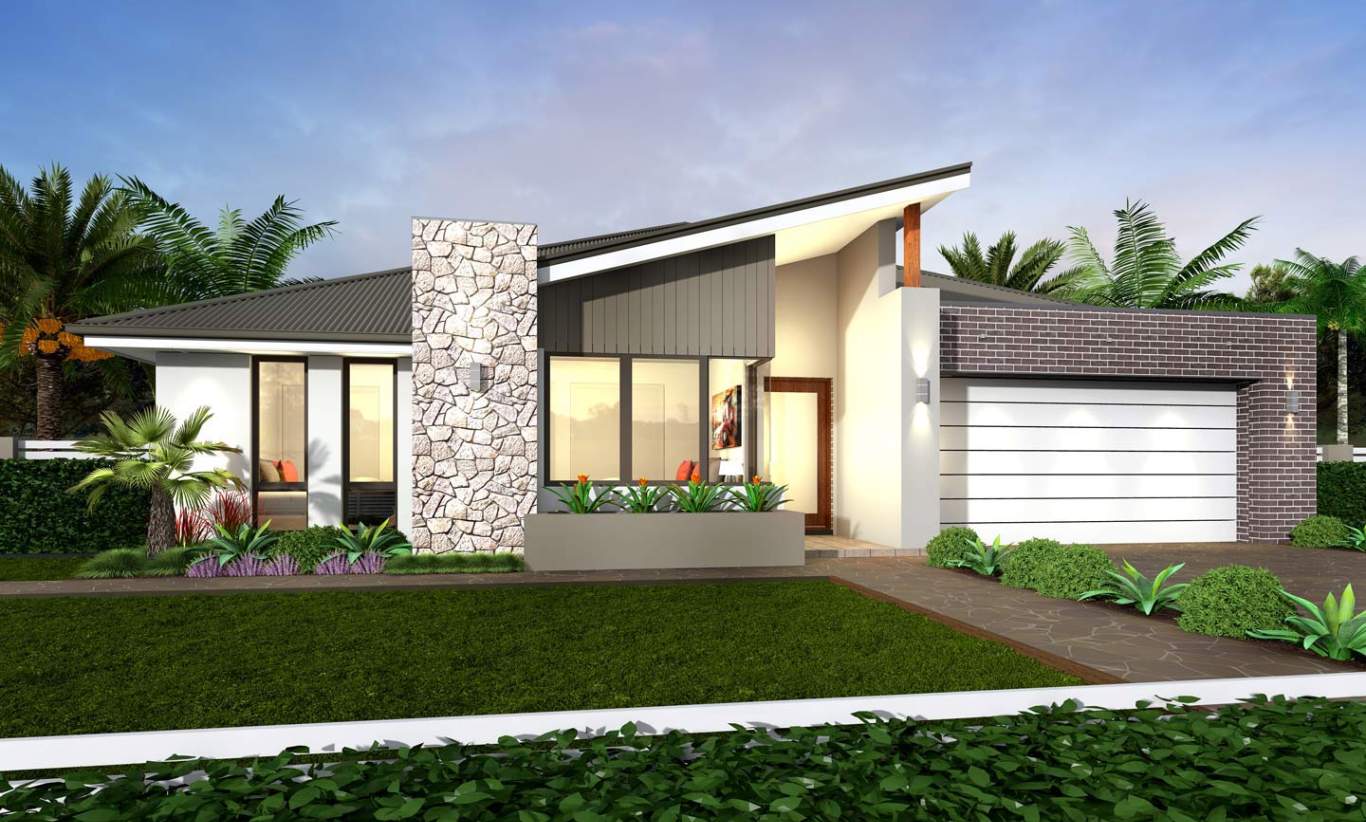 Modern home facade