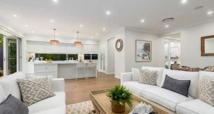 Living Room & Kitchen - Miami Display, Homeworld Leppington - McDonald Jones
