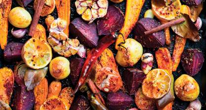 Cauliflower and root vegetables