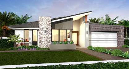 Modern home facade