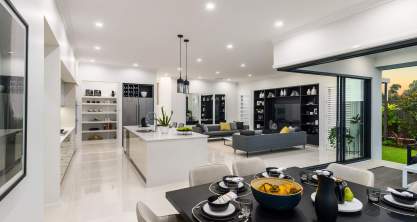 Dining, Kitchen, Living - Seaview Display Home at Billy's Lookout - McDonald Jones