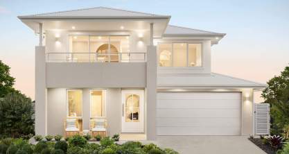 two storey home design valiente three wilderness facade at menangle park
