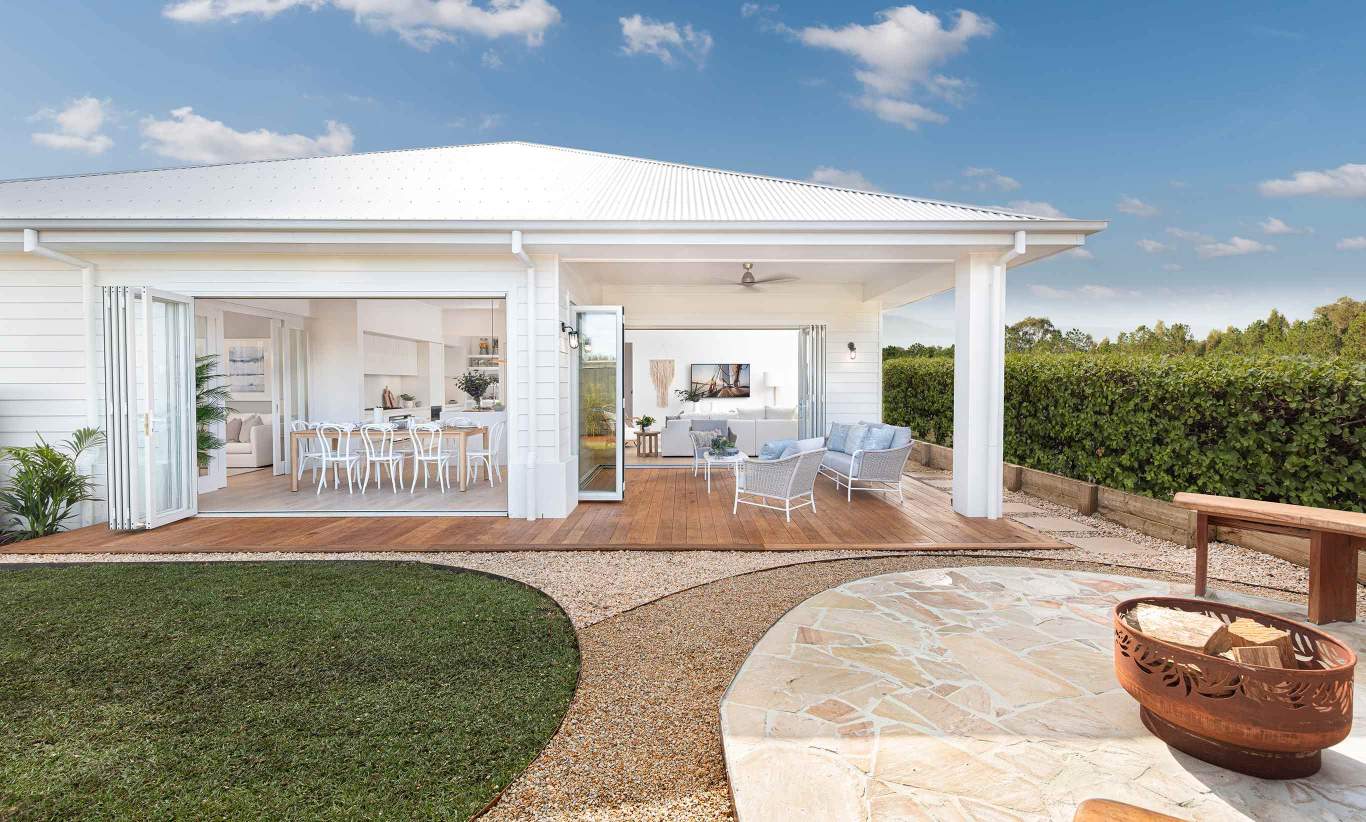 Coastal Beach House Home Plan - San Marino - Alfresco - Forster