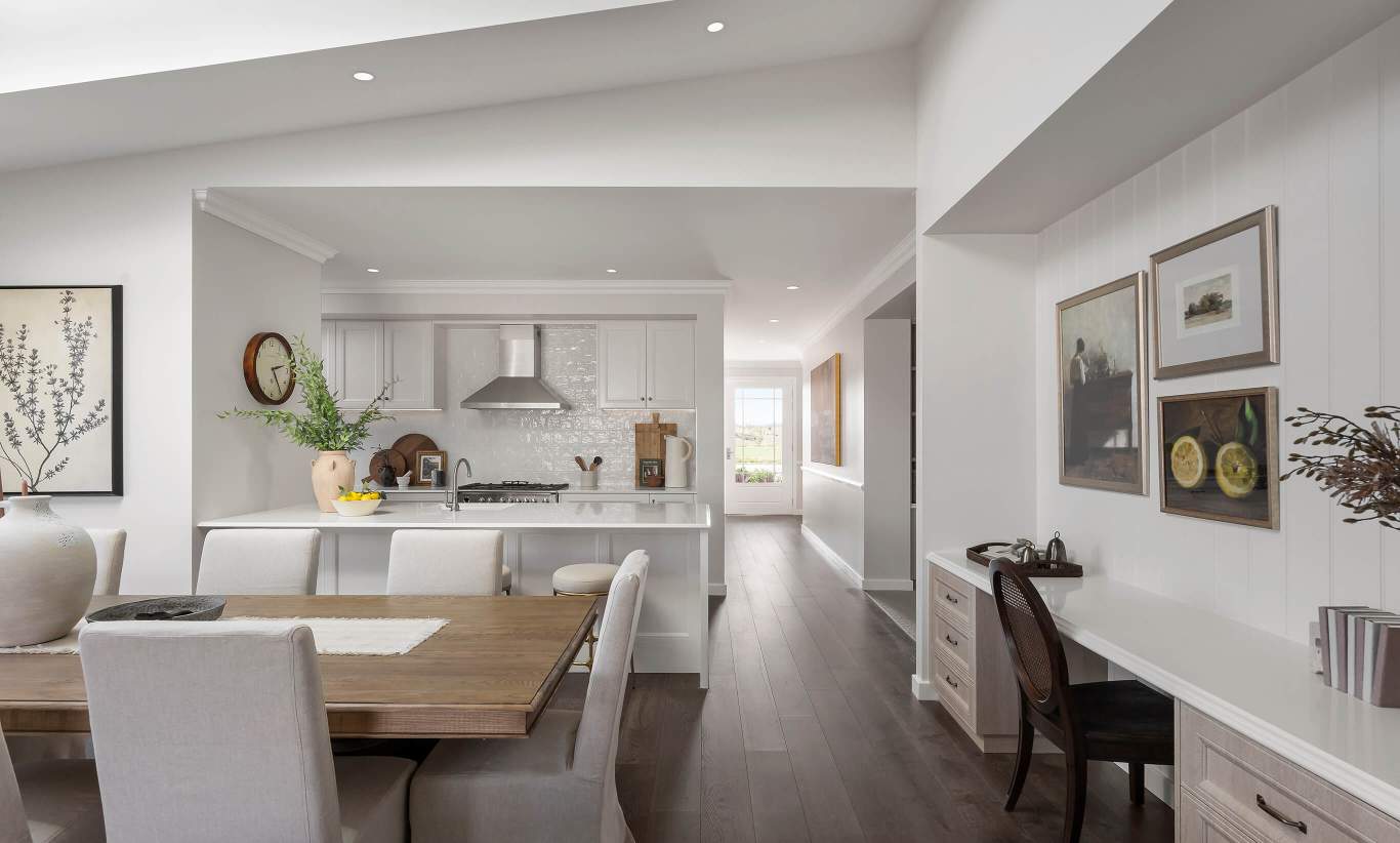 single storey home design riviera manor dining/kitchen googong