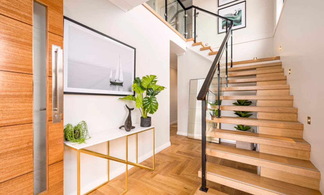 The Tulloch takes auction to new heights Contemporary wood staircase