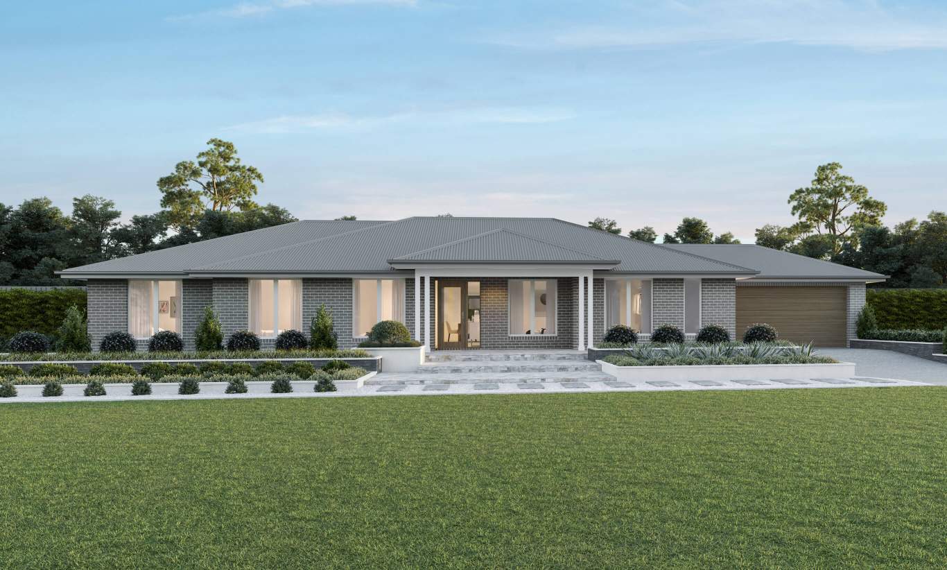 single storey acreage design everyday evora highland facade