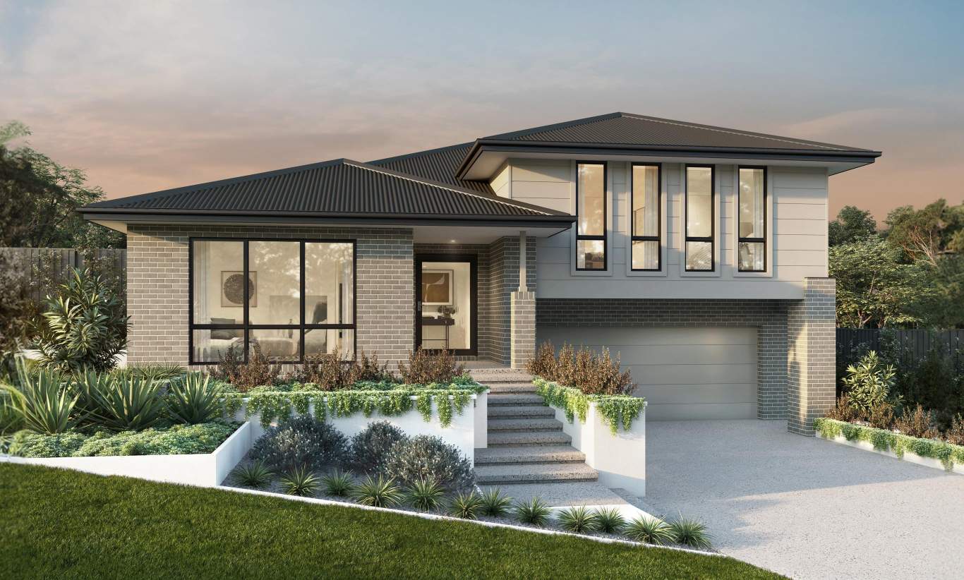 split level home design flinders classic facade