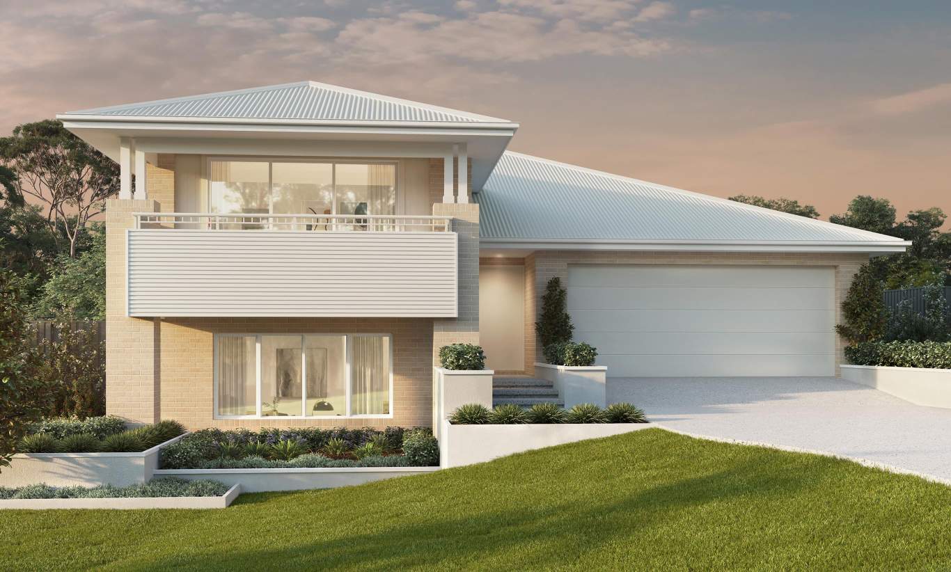 split level home design hamersley coastal facade