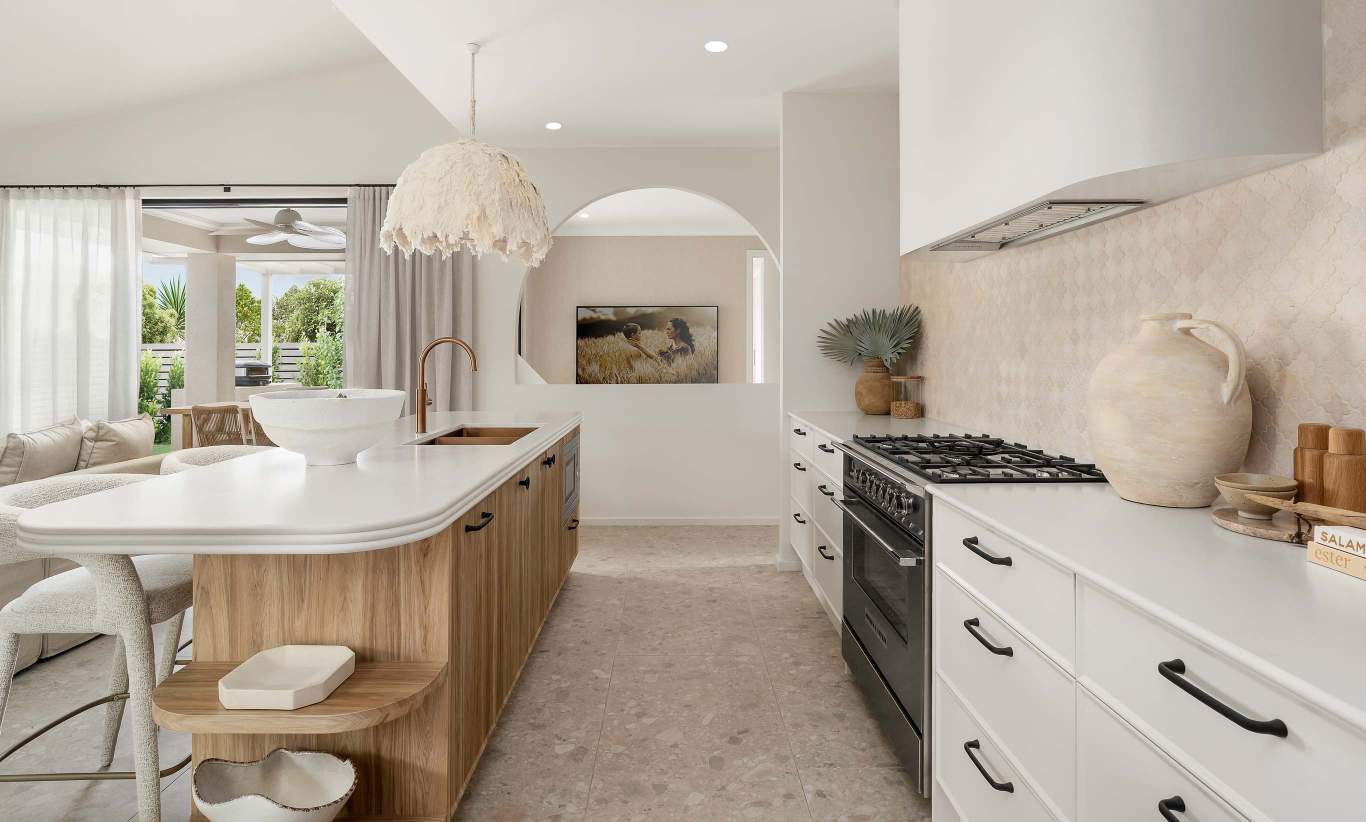 One storey home design havana encore kitchen and alfresco oran park