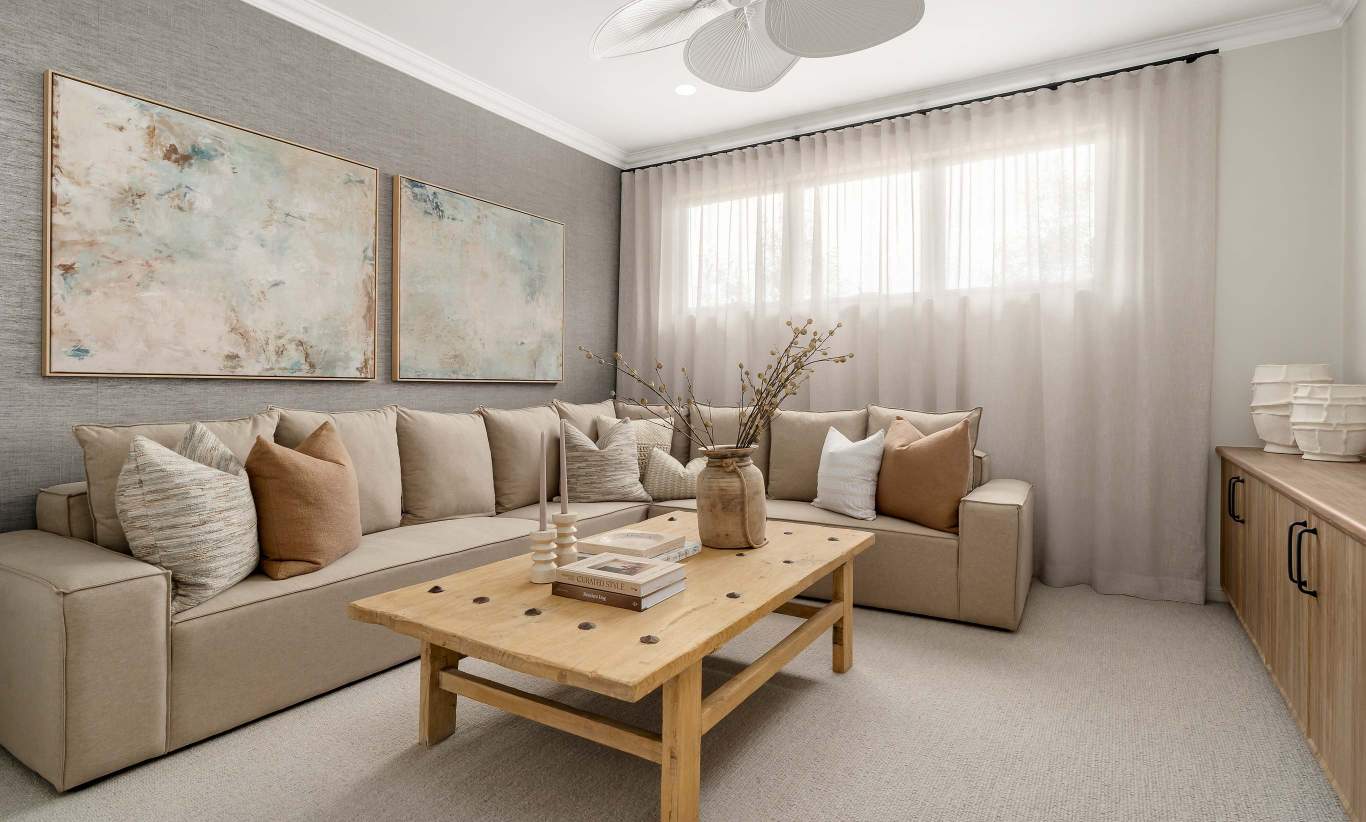 One storey home design havana encore theatre room oran park