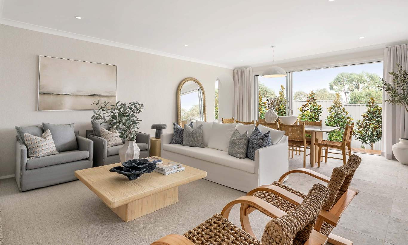 single storey home design lisbon one living/dining wilton greens