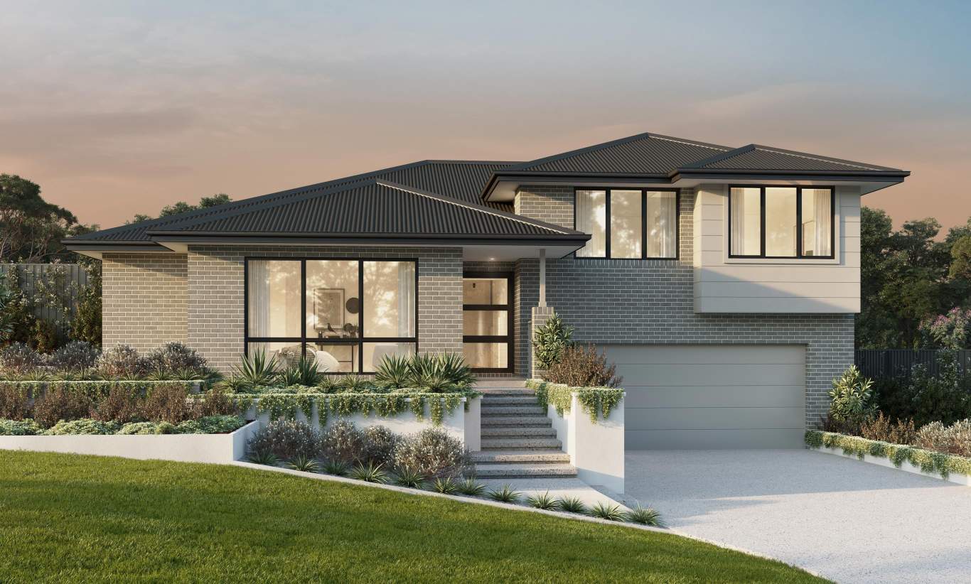 split level home design stirling classic facade