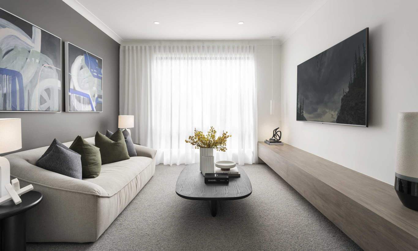 two level living clemente theatre room