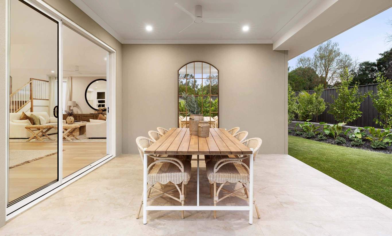 two storey home design valiente three alfresco at menangle park