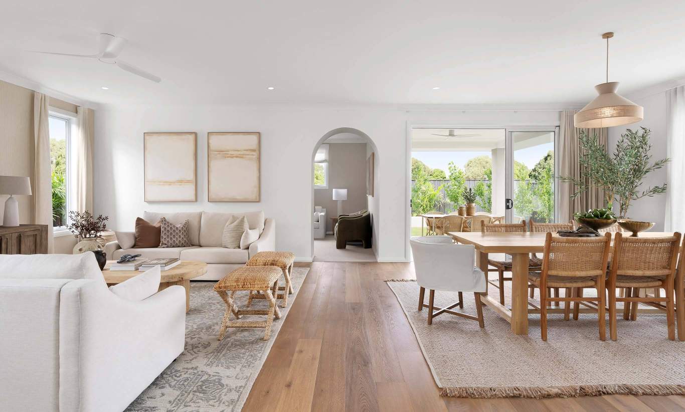 two storey home design valiente three living/dining at menangle park