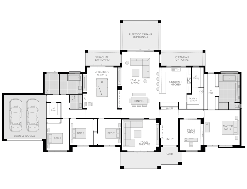 Architectural New Home Designs - Hermitage Floor plan