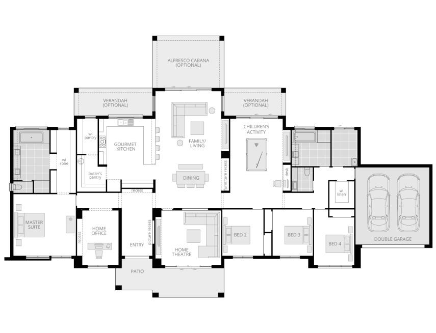 Architectural New Home Designs - Hermitage Floor plan