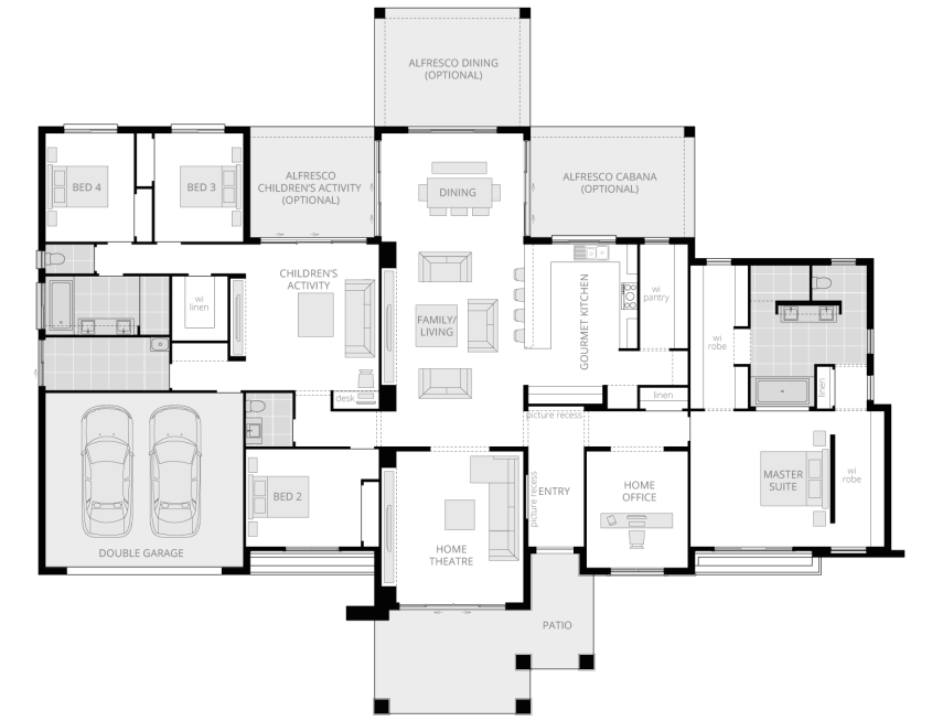 Architectural New Home Designs - Montrose Acreage Floor Plans