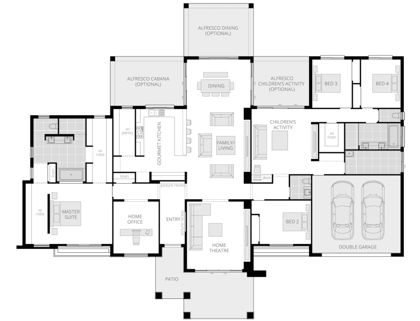 Architectural New Home Designs - Montrose Acreage House Plans