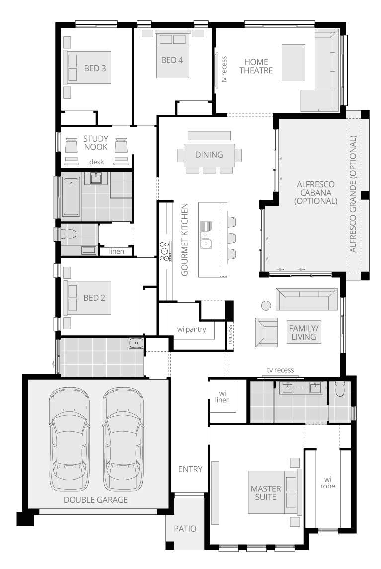 Architectural New Home Designs - Springvale Floor Plans