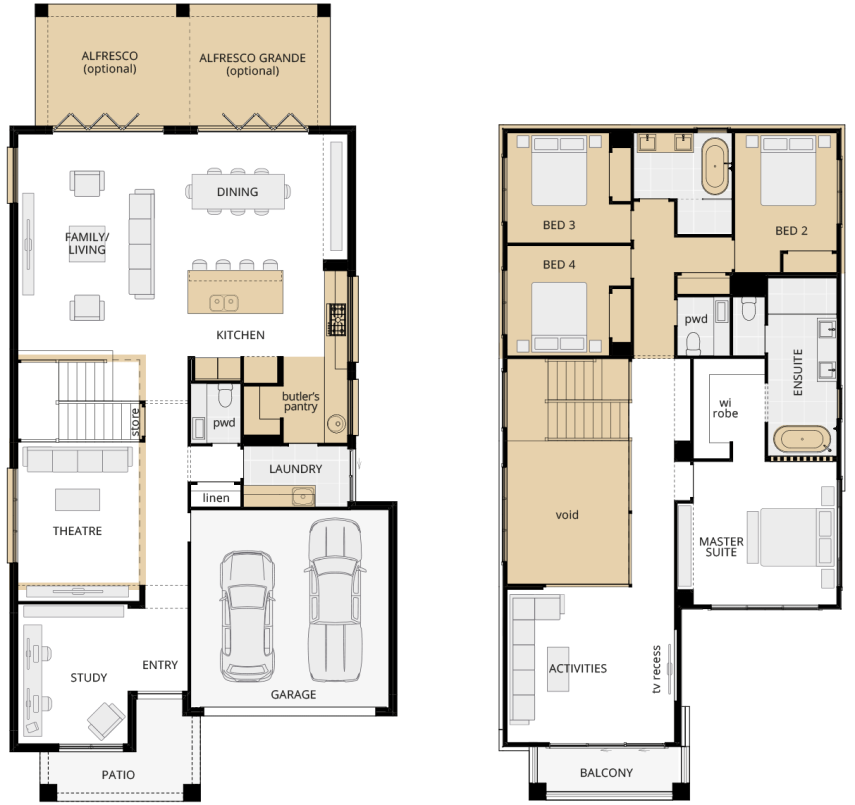 Panorama 36 Upgrade Floorplan Two Storey Panorama 36 Upgrade Floorplan Two Storey