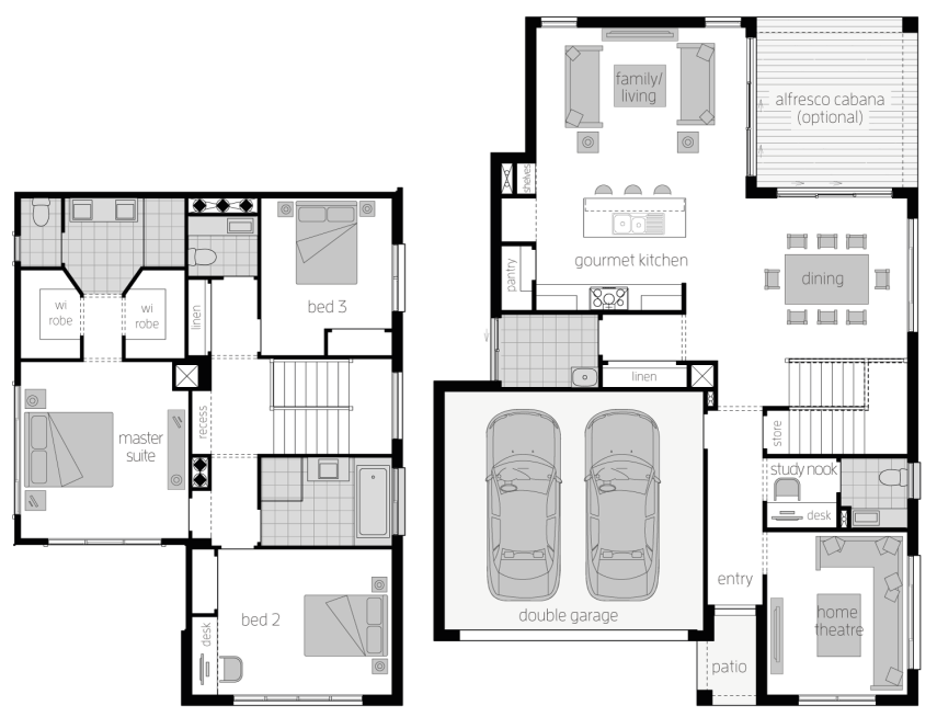 Floor Plan - Aberdeen 26 Floor Plan - Aberdeen 26 - Two Storey Home - McDonald Jones