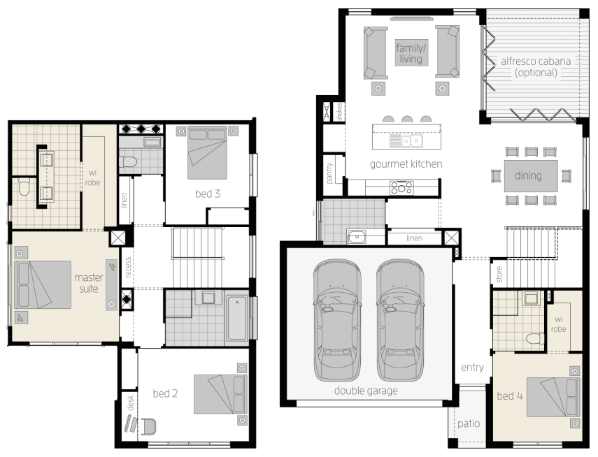 Floor Plan - Aberdeen 26 Floor Plan - Aberdeen 26 - Two Storey Home - McDonald Jones
