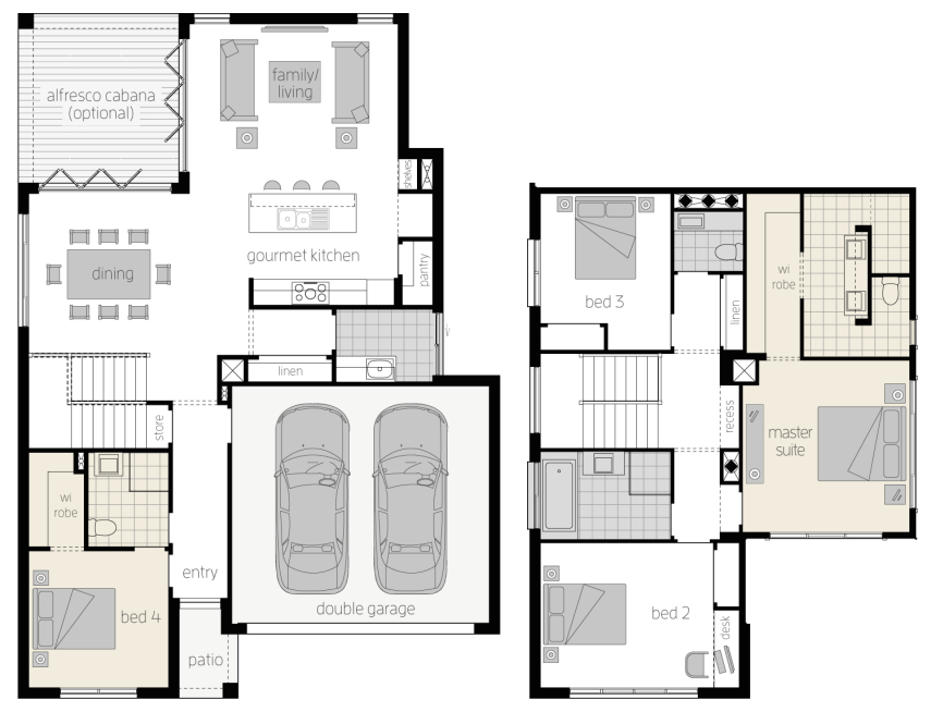 Floor Plan - Aberdeen 26 Floor Plan - Aberdeen 26 - Two Storey Home - McDonald Jones