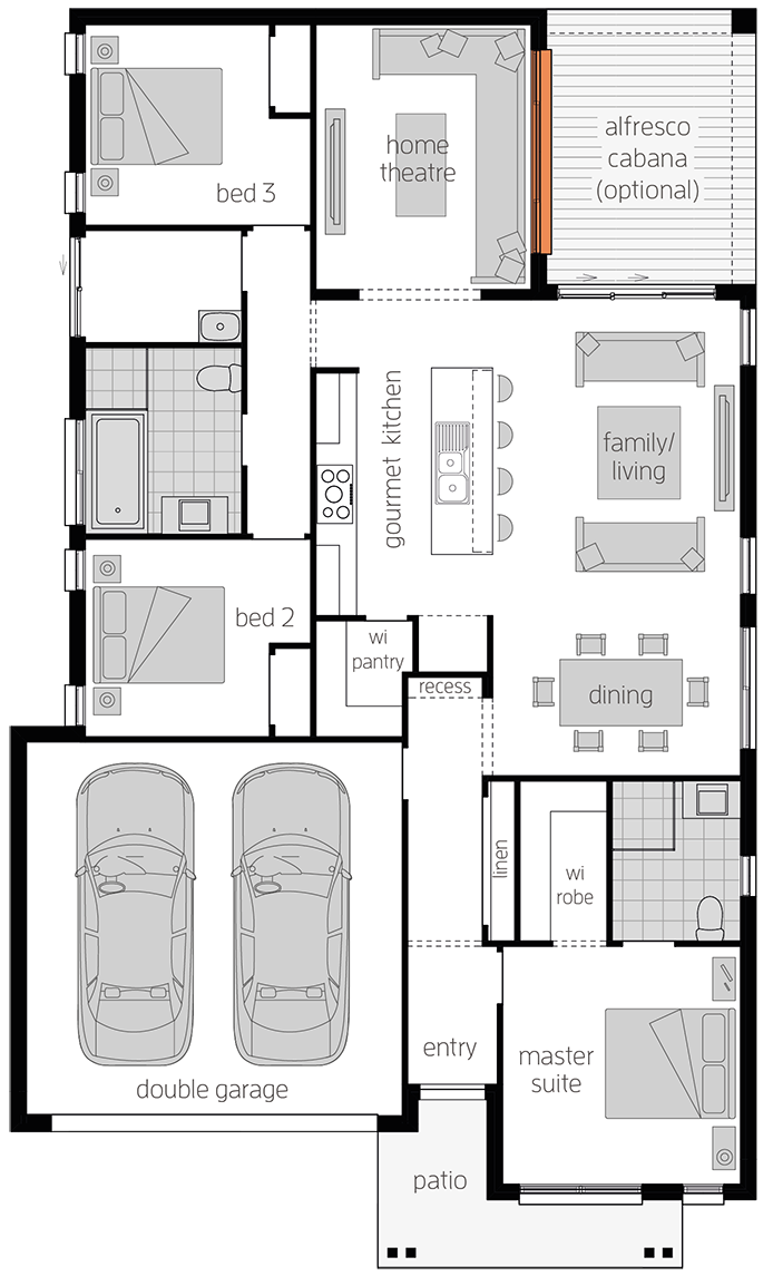 Albany One Albany One - Single Storey Floor Plan - McDonald Jones