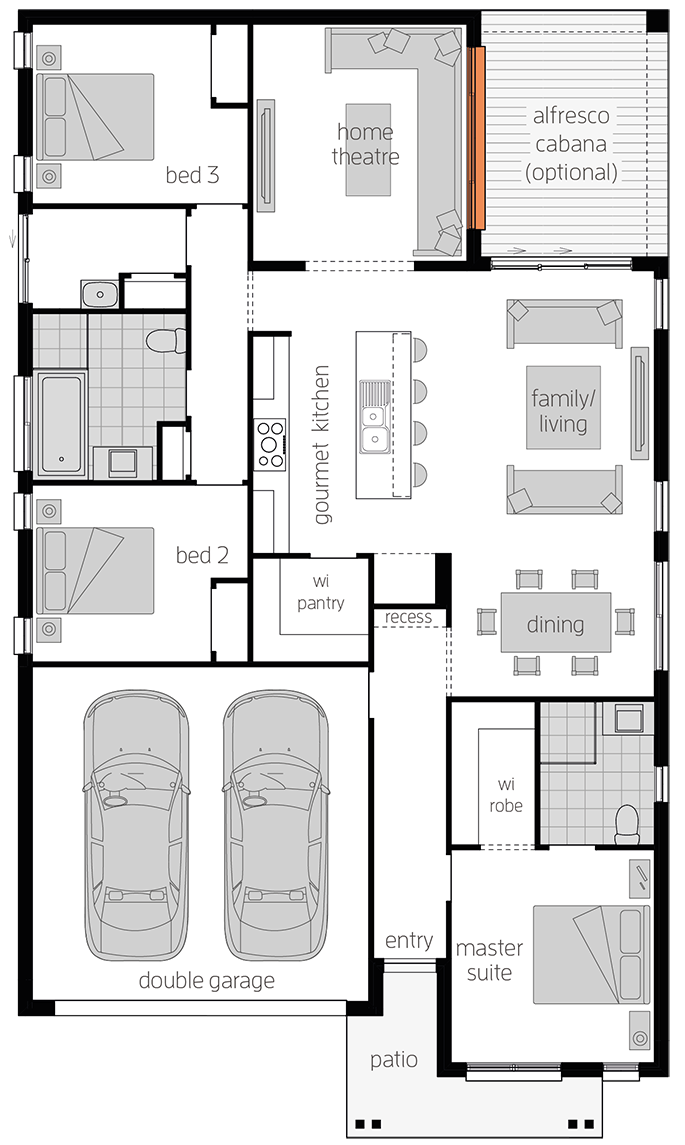 Albany Two Albany Two - Single Storey Floor Plan - McDonald Jones
