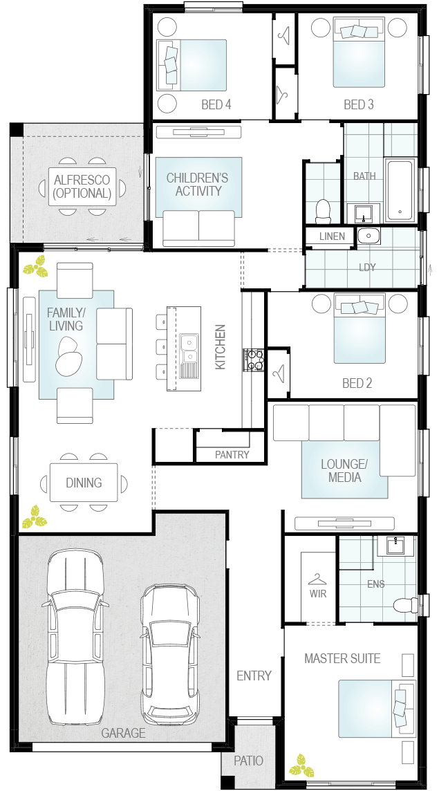 Almeria Five- Single Storey Floor Plan- McDonald Jones Almeria Five- Single Storey Floor Plan- McDonald Jones