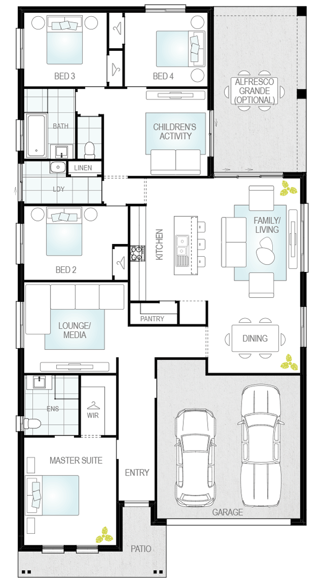 Almeria Five- Single Storey Floor Plan Upgrade- McDonald Jones Almeria Five- Single Storey Floor Plan Upgrade- McDonald Jones