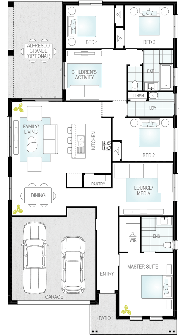 Almeria Five- Single Storey Floor Plan Upgrade- McDonald Jones Almeria Five- Single Storey Floor Plan Upgrade- McDonald Jones