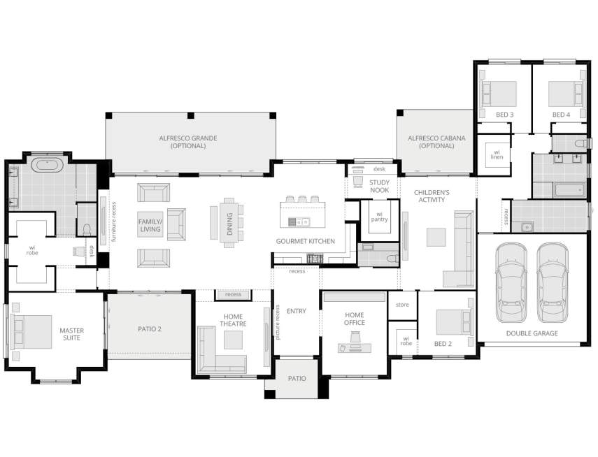 rosewood standard lhs Architectural New Home Designs - Rosewood Floorplan