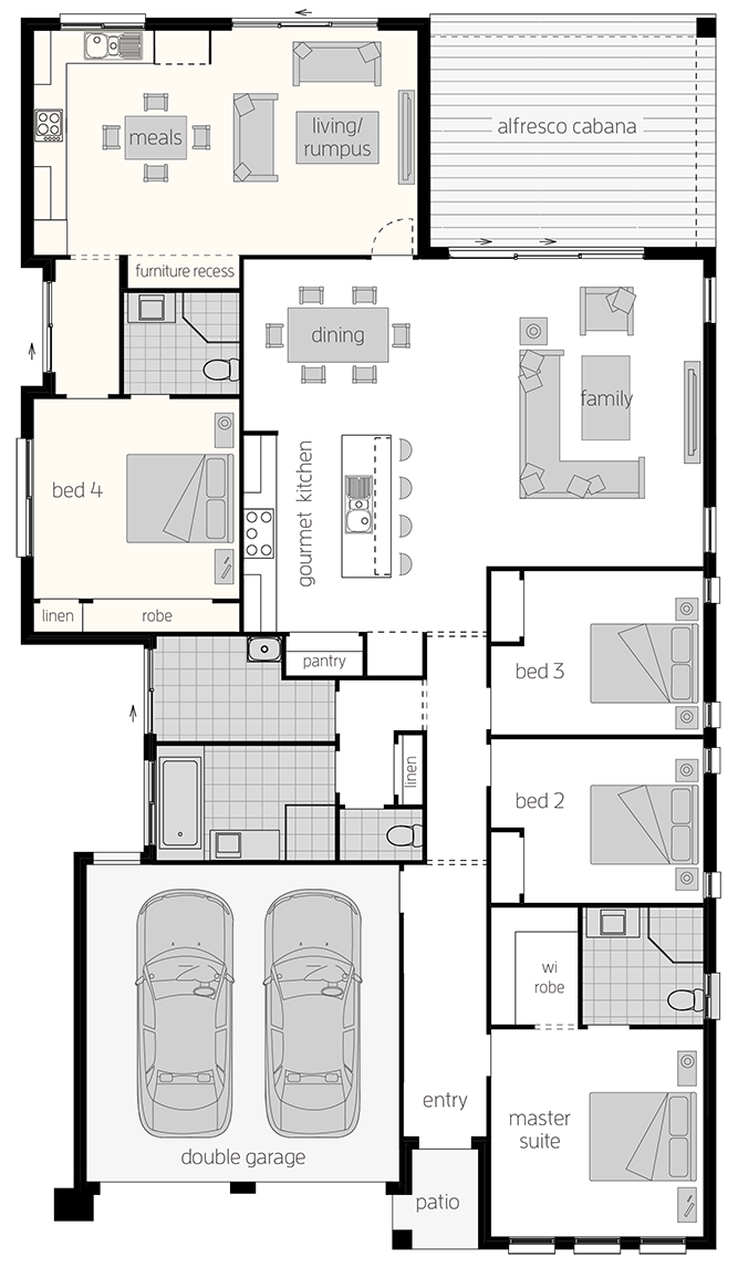Dual Living One Dual Living One- Single Storey Floor Plan - McDonald Jones Homes