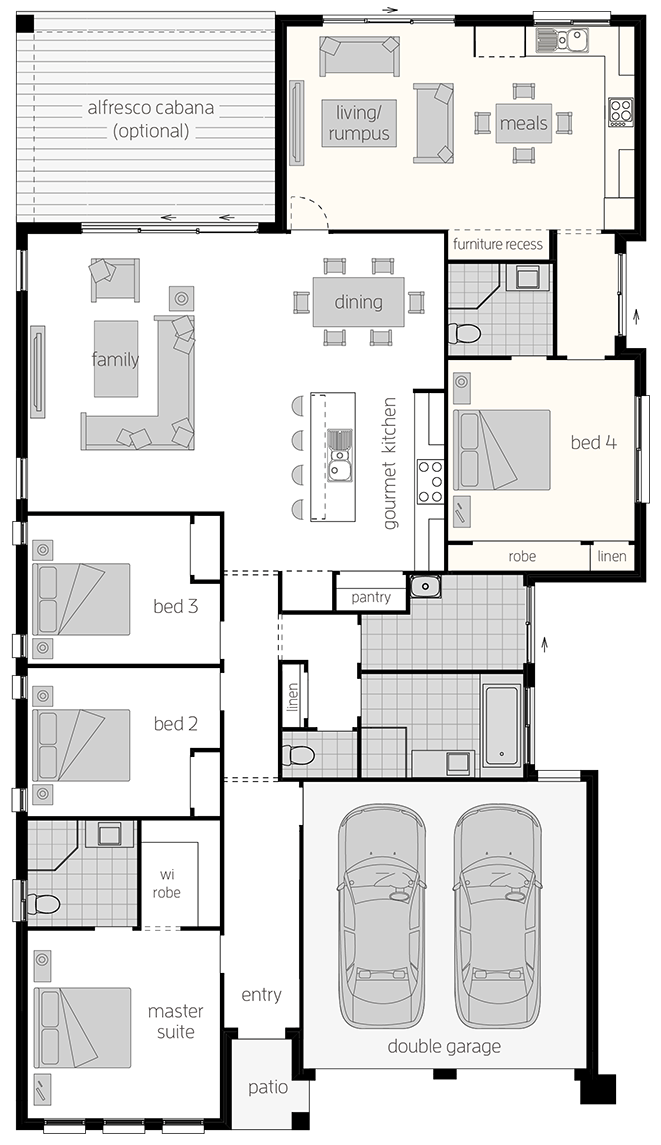 Dual Living One Dual Living One- Single Storey Floor Plan - McDonald Jones Homes