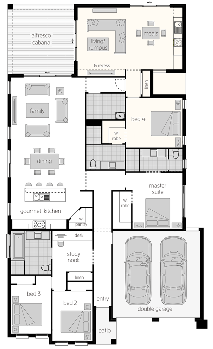 Dual Living Three Dual Living Three- Single Storey Floor Plan - McDonald Jones Homes