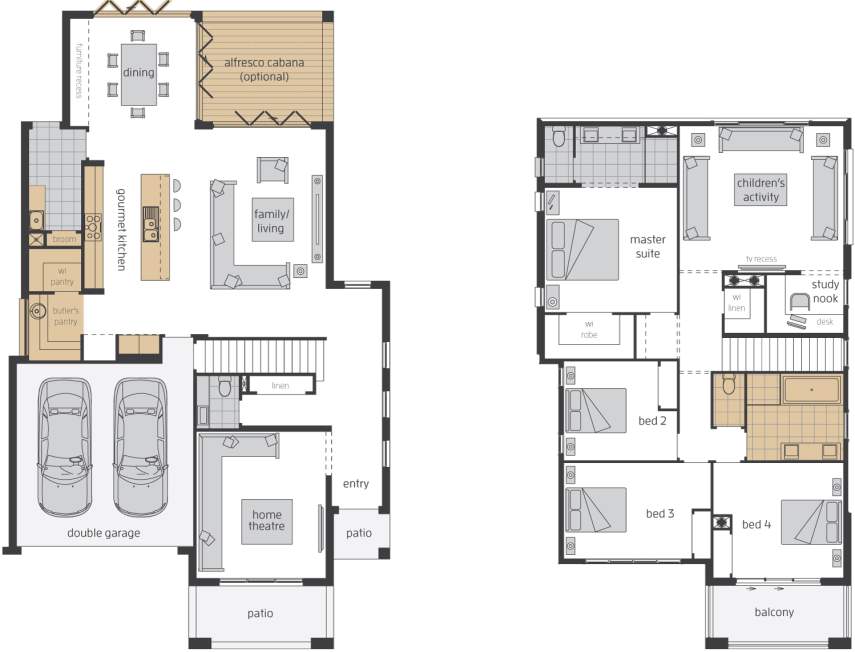 Floor Plan - Castleton 34 Upgrade Floor Plan - Castleton 34 Upgrade - Two Storey Home Design -McDonald Jones